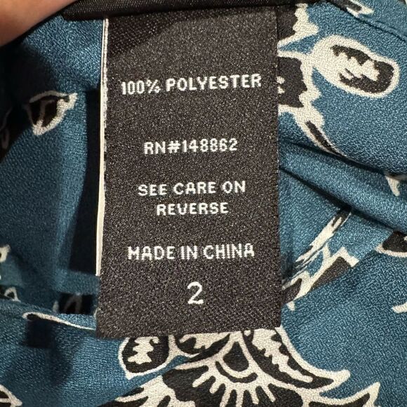 Torrid Open Shoulder Blue Floral Blouse Top Women’s 2XL - Picture 2 of 4